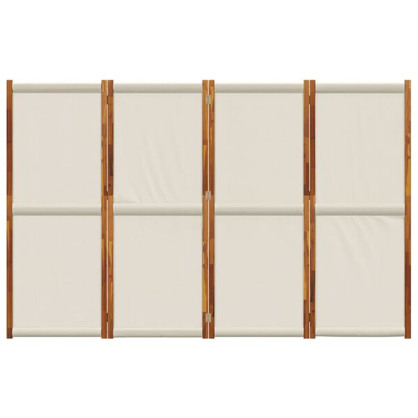 vidaXL 4-Panel Room Divider Light Gray 110.2"x70.9"