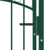 vidaXL Fence Gate with Spikes Steel 40.6x53.0" Green