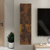 vidaXL Wall-mounted TV Cabinet Smoked Oak Engineered wood Medium Storage