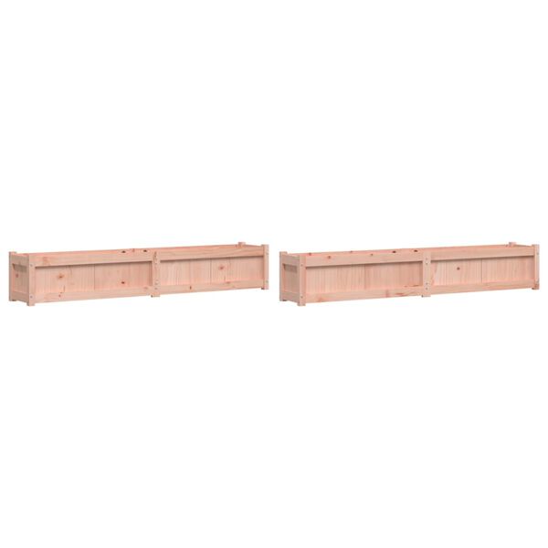 vidaXL Garden Planter Set of 2 Natural Wood Solid douglas wood Large