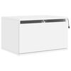vidaXL Wall-mounted Bedside Cabinet White Engineered wood Bedside Cabinet