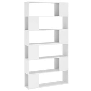 vidaXL Book Cabinet Room Divider White Engineered wood 39.4x9.4x74.0 in
