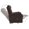 vidaXL Power Lift Massage Recliner Brown Fabric