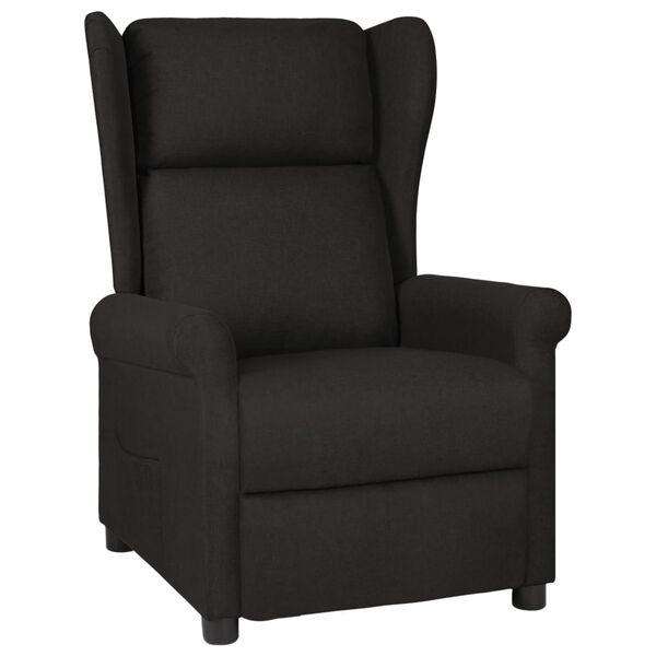 vidaXL Recliner Chair Black Fabric (100% polyester) Single