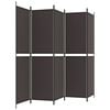 vidaXL 6-Panel Room Divider Brown 118.1"x86.6" Fabric