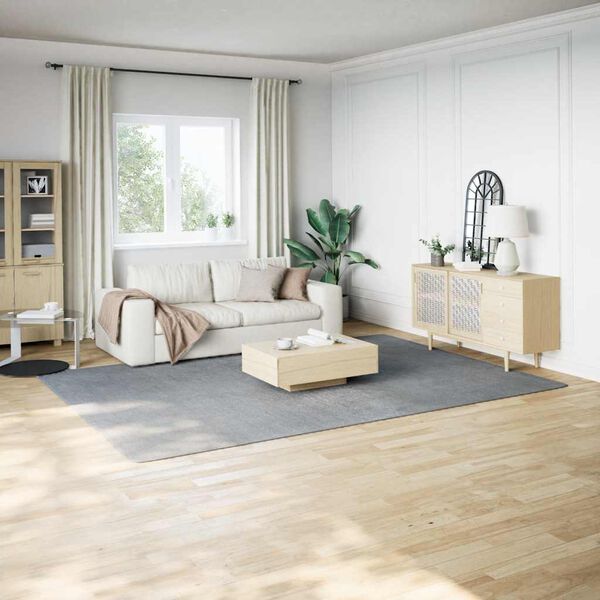 vidaXL Shaggy Rug Grey 100% Polyester 94.5 x 133.9 in Shaggy Rug