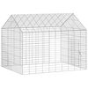 vidaXL Rabbit Cage Silver 400 x 78 x 78 cm Galvanised Steel
