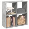 vidaXL Room Divider Bookcase Concrete Grey Engineered Wood Medium