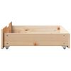 vidaXL Under-bed Drawer Natural Pine Solid pine wood (untreated)