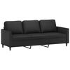 vidaXL Sofa Set Black Faux leather 2-Seater Durable Sofa Set