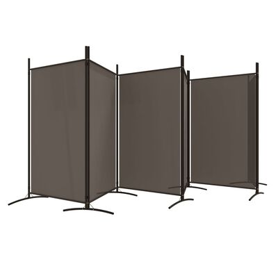 vidaXL 6-Panel Room Divider Anthracite 204.7"x70.9" Fabric