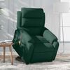vidaXL Electric Stand Up Massage Recliner Chair Dark Green Velvet Medium