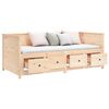 vidaXL Day Bed Natural Wood Solid Pine Wood Single Day Bed Rectangular