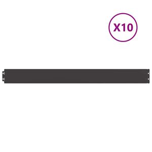 vidaXL Lawn Edgings 10 pcs Black 3.9x40.6" Cold-rolled Steel