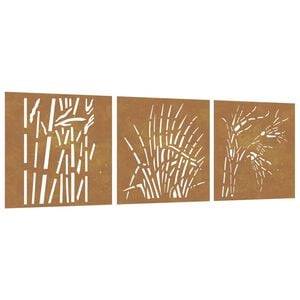 vidaXL Garden Wall Decoration Rusty Corten Steel Medium