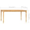 vidaXL 7 Piece Patio Dining Set Solid Teak Wood