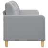 vidaXL 3-seater Sofa Light Grey Fabric (100% polyester), metal, textilene