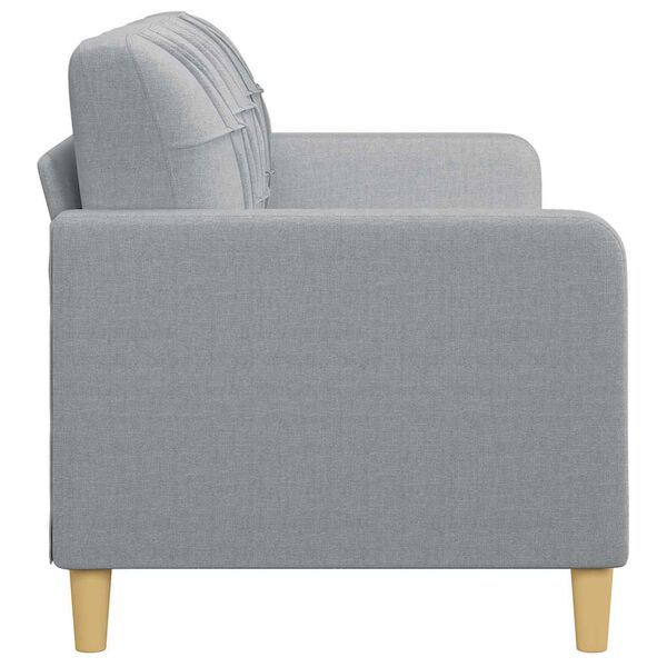 vidaXL 3-seater Sofa Light Grey Fabric (100% polyester), metal, textilene