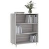 vidaXL Bookcase Grey Sonoma Engineered wood, Metal Medium Bookcase