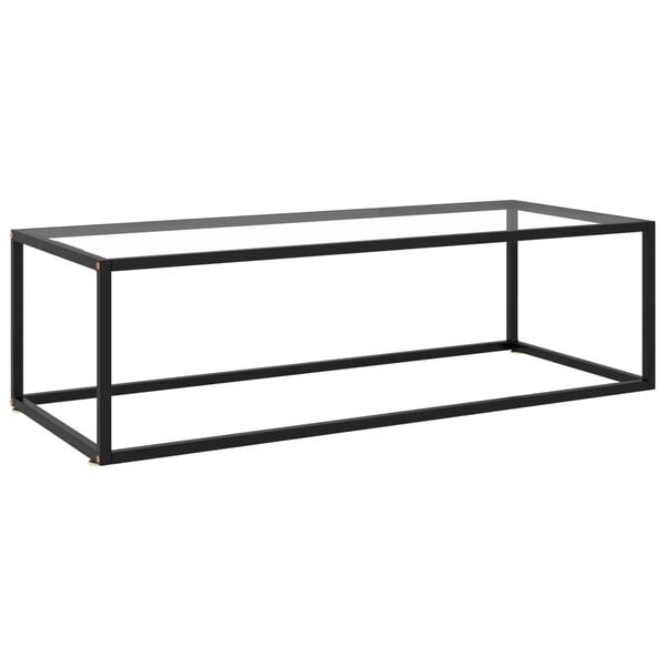 vidaXL Coffee Table Black and transparent