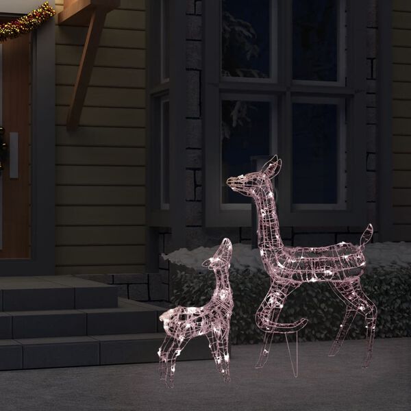 vidaXL Reindeer Family Warm White Acrylic Acrylic Reindeer Other