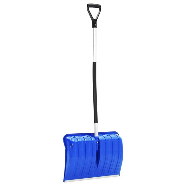 vidaXL Snow Shovel Blue Polypropylene, Aluminum Large Ergonomic