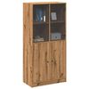 vidaXL Highboard Artisan Oak Engineered wood, glass Tall Highboard