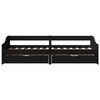 vidaXL Day Bed Black Solid Pine Wood, Engineered Wood Twin