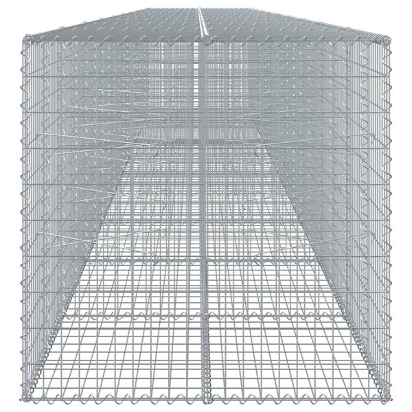 vidaXL Gabion Basket Silver Galvanized iron wire Large Collapsible