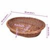 vidaXL Dog Basket Natural Willow Medium Lightweight Dog Basket Oval