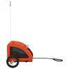 vidaXL Pet Bike Trailer Orange Iron, Oxford fabric, PVC