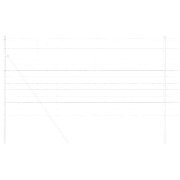 vidaXL Field Fence Silver 164.04 x 3.94 ft Galvanised steel