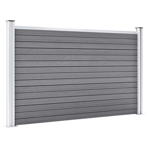 vidaXL Garden Fence WPC 207.1"x41.7" Gray