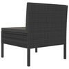 vidaXL Garden Chair Set of 3 Black