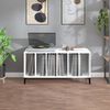vidaXL Record Cabinet White Engineered wood, metal Medium Record Cabinet