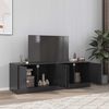 vidaXL TV Cabinet Set of 2 Black Cold-rolled steel Medium TV Cabinet