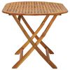 vidaXL Patio Table 62.9"x33.4"x29.5" Solid Acacia Wood