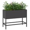 vidaXL Raised Garden Planter Black 60 x 26 x 45 cm Steel
