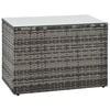 vidaXL Garden Sofa Grey PE rattan, powder-coated steel Large Modular