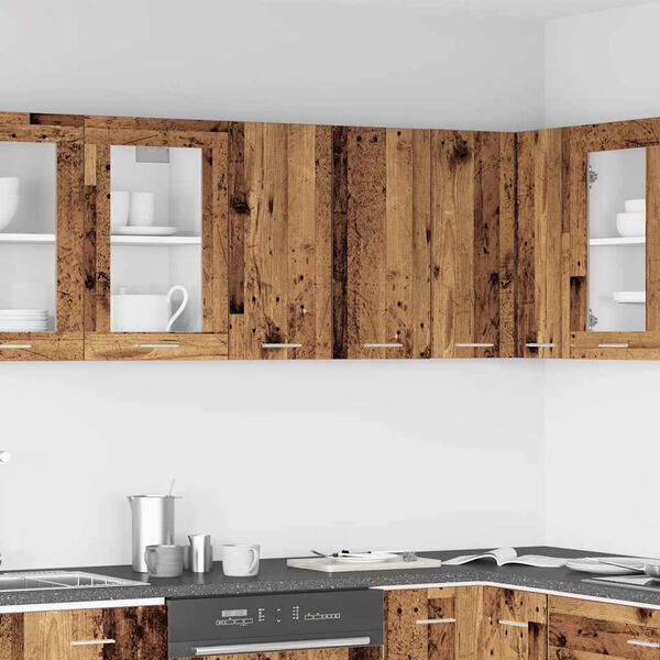 vidaXL Kitchen Wall Cabinet Old Wood Engineered Wood Medium