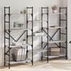 vidaXL Bookshelf Grey Sonoma Engineered Wood, Powder-Coated Steel Tall
