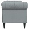vidaXL Chesterfield Sofa Light Grey 100% Polyester, Plywood, Solid Wood