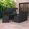 vidaXL Garden Dining Set Black
