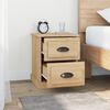 vidaXL Bedside Cabinet Sonoma Oak Engineered Wood Small Bedside Cabinet