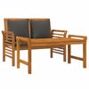 vidaXL Garden Lounge Set Dark Grey Solid Acacia Wood, Polyester Foam