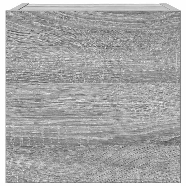 vidaXL Wall Mounted TV Cabinet Grey Sonoma Engineered Wood