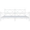 vidaXL Bed Frame White Steel 79 in x 79 in Bed Frame Rectangular
