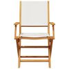 vidaXL Garden Chair Set of 4 Cream white Solid acacia wood Medium