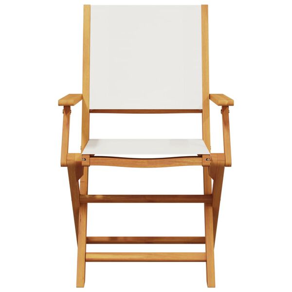vidaXL Garden Chair Set of 4 Cream white Solid acacia wood Medium