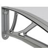 vidaXL Door Canopy Grey, Transparent Polycarbonate, ABS, Aluminum